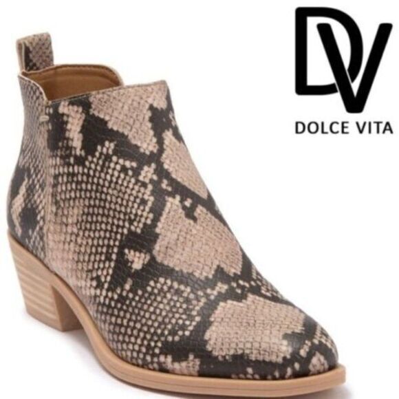 NEW DOLCE VITA‎ Sonni Snake Print Embossed Leather - Picture 1 of 8